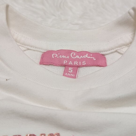 Solid White Girls Sweatshirt Casual Crew Neck Loopknit Long sleeve Size:5T NWOT - Picture 4 of 6